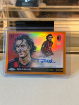 Paolo Maldini C0000602 front - Paolo Maldini 20/25 #55-PM – AC Milan – Topps 1955 Autograph Orange Refractor – 2025-26 Topps UEFA Club Competitions