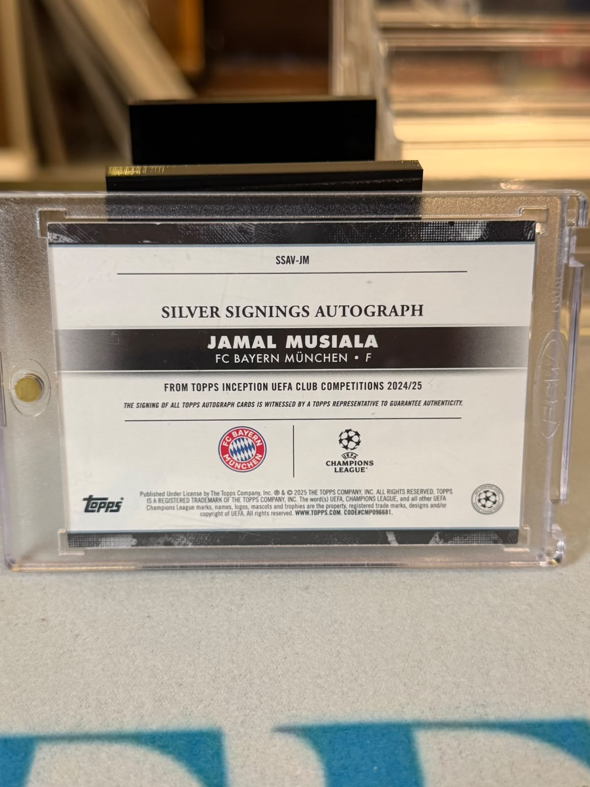 FC Bayern batch card SKU C0000480 back