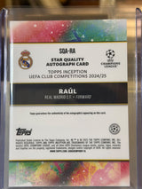 Raúl back - 2024/25 Topps Inception UEFA Club Competitions Star Quality Autograph 11/49