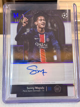 Senny Mayulu 59/99 Museum Rookie Autograph Amethyst 2024/25 Topps Museum Collection UEFA – PSG trading card, front