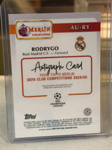 Rodrygo back - 2024/25 Topps Merlin UEFA Club Competitions Autograph 03/50
