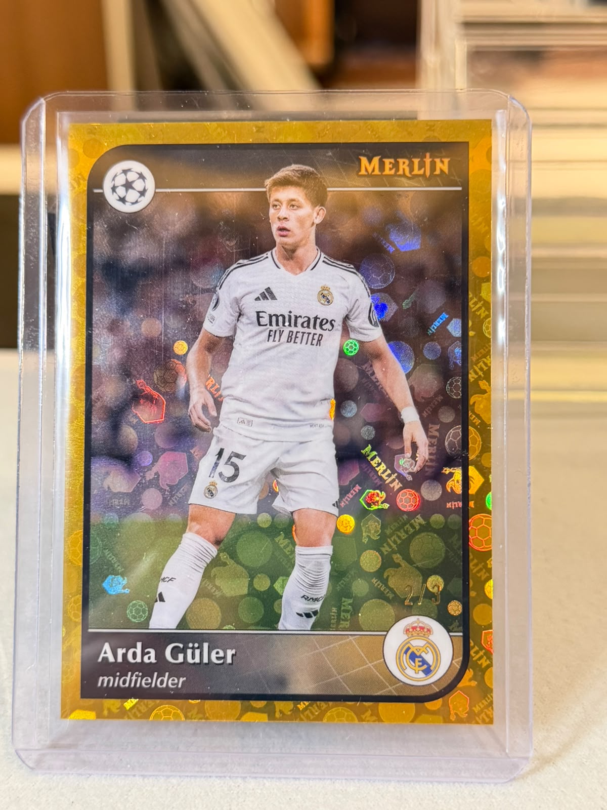 Arda Güler front - 2024/25 Topps Merlin UEFA Club Competitions base #40 2/3