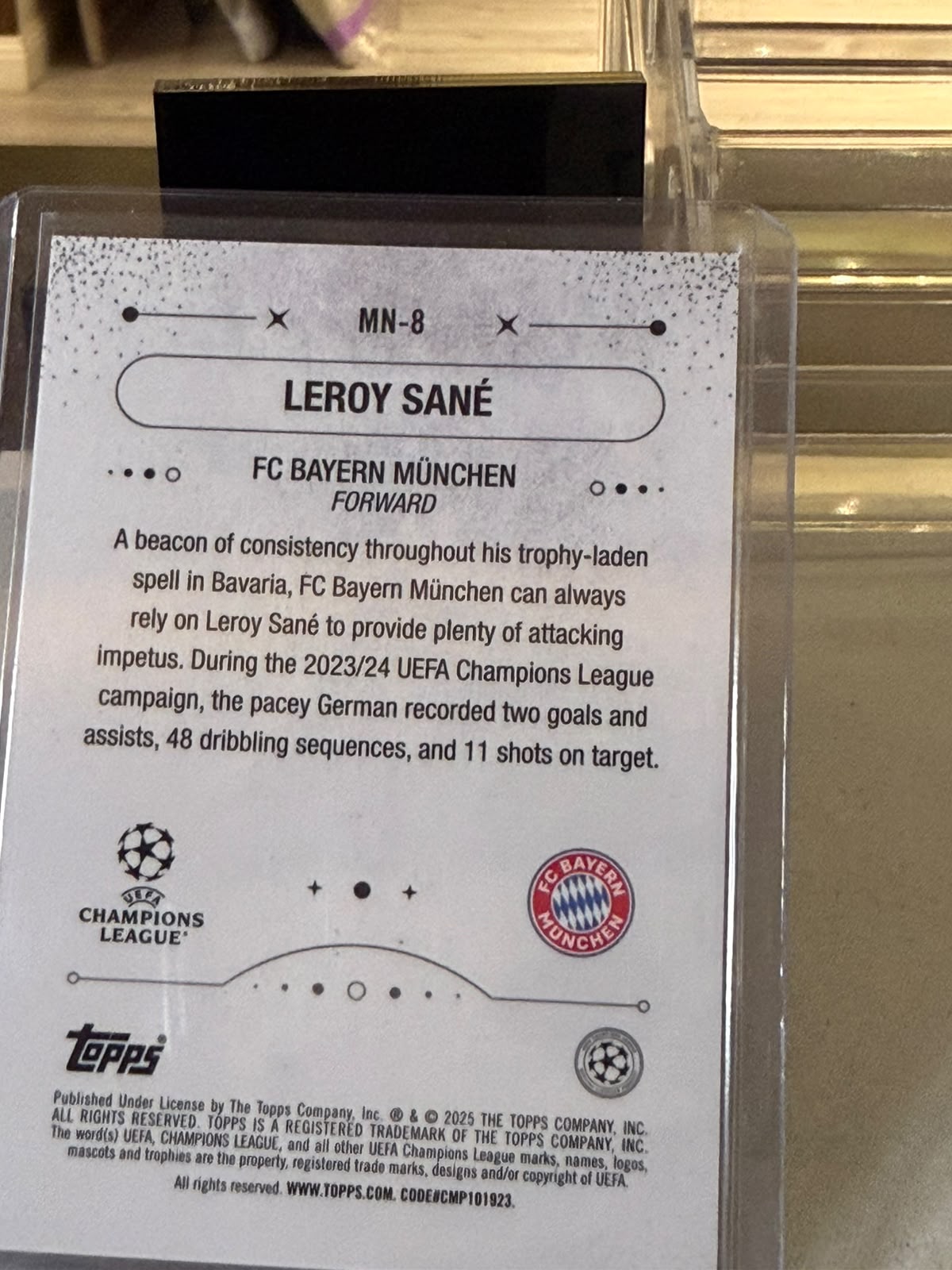 FC Bayern batch card SKU C0000462 back