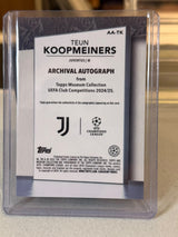 Teun Koopmeiners back - 2024/25 Topps Museum Collection UEFA Club Competitions 33/50
