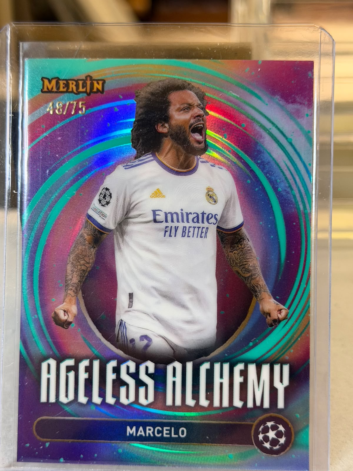 Marcelo front - 2024/25 Topps Merlin UEFA Club Competitions Ageless Alchemy 48/75