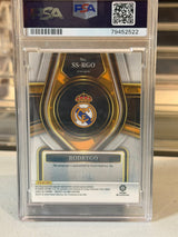 Rodrygo Real Madrid 2022-23 Panini Select La Liga Sig-Green parallel autograph #RGO 01/02 PSA Authenticated Auto Grade 10 slab back