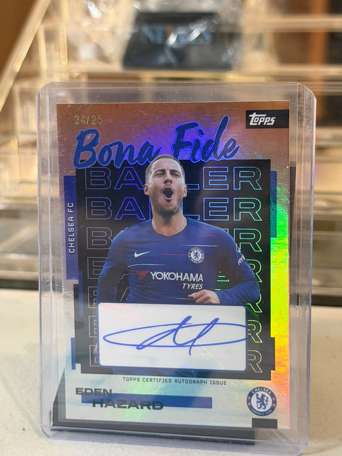 Eden Hazard Chelsea 2025-26 Topps Team Set Bona Fide Baller Autograph 24/25 - front
