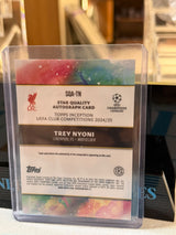 Trey Nyoni 46/49 Star Quality Autograph (SQA-TN) – 2025 Topps Inception UEFA Club Competitions 2024/25, back