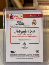 Luka Modrić back - 2024/25 Topps Merlin UEFA Club Competitions Autograph 25/99