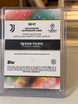 Kenan Yıldız back - 2024/25 Topps Inception UEFA Club Competitions 96/99