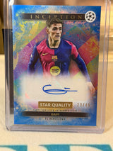 Gavi 29/49 Star Quality Autograph – Topps Inception UEFA Club Competitions 2024/25 – FC Barcelona trading card, front