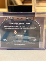 Eduardo Camavinga back - 2024/25 Topps Museum Collection UEFA Club Competitions Momentous Materials Jumbo Autograph 04/99