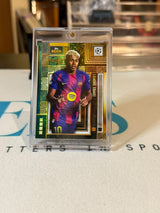 Lamine Yamal 35/75 Current Stars - gold/green geometric parallel – 2025 Topps Deco – FC Barcelona trading card, front
