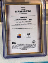 Robert Lewandowski 86/99 Framed Autograph Card – Topps Museum Collection UEFA Club Competitions 2024/25 – FC Barcelona tradin