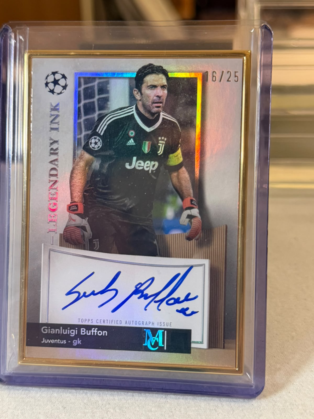 Gianluigi Buffon front - 2024/25 Topps Museum Collection UEFA Club Competitions 16/25