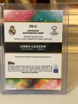 Linda Caicedo back - 2024/25 Topps Inception UEFA Club Competitions Superior Autograph 05/49