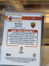Matias Soule 2024/25 Topps Merlin Collections UEFA Europa League Merlin Gold parallel - back
