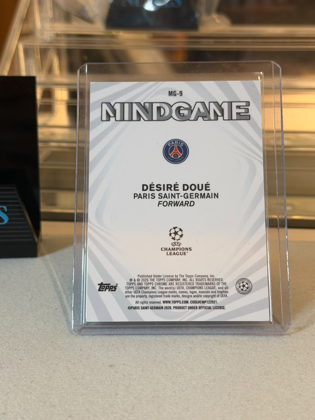 Desire Doue #MG-9 Mindgame 2025-26 Topps Chrome UEFA Champions League - back