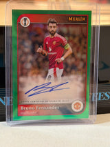Bruno Fernandes 11/99 – Autograph (Green) Manchester United trading card, front