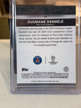 Ousmane Dembele 16/50 Gold base #54 2024/25 Topps Museum Collection UEFA – PSG trading card, back