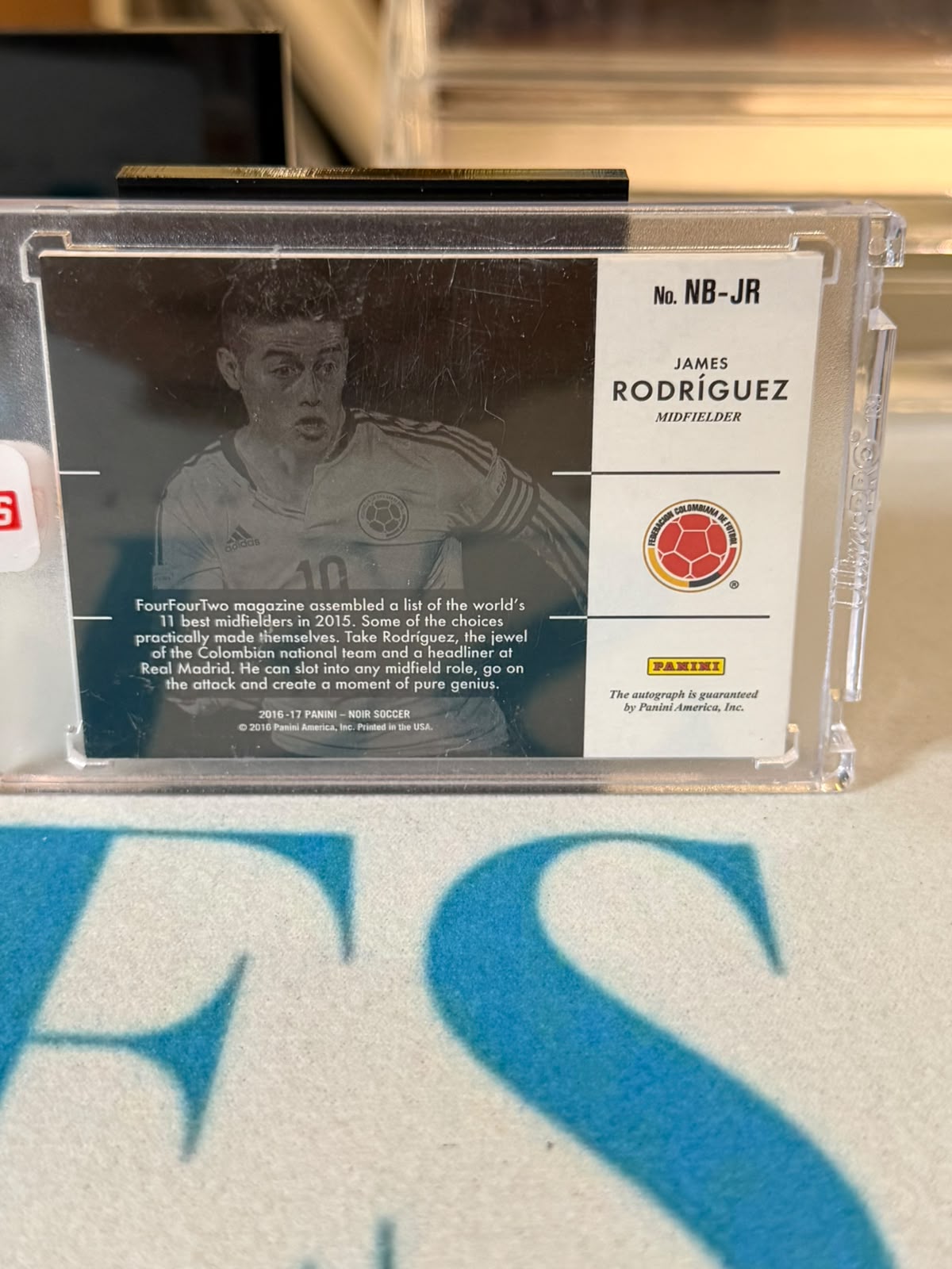James Rodríguez NB-JR 05/25 – Colombia trading card, back