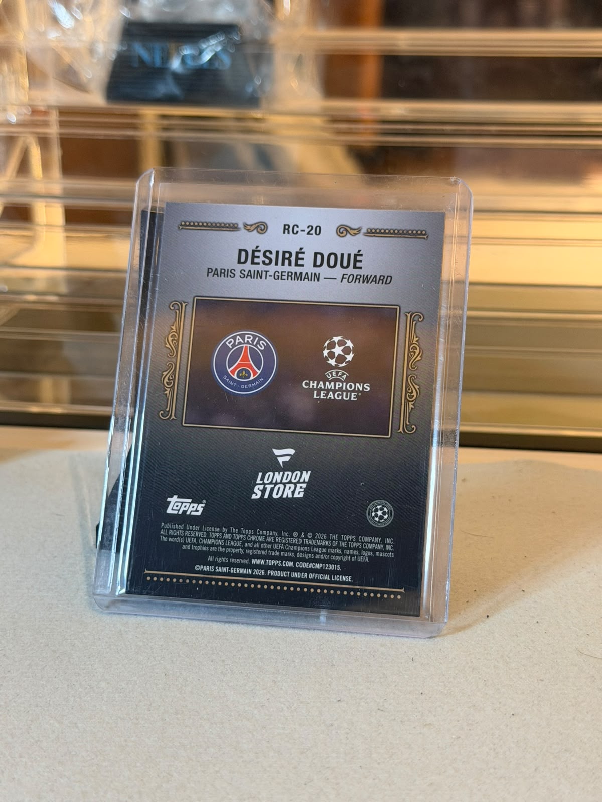 Desire Doue 2025/26 Topps Chrome UEFA Champions League Regency - back