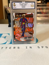 Lamine Yamal 12/25 Razzmatazz - Orange parallel – 2025 Topps Deco (MGC 10) – FC Barcelona trading card, front