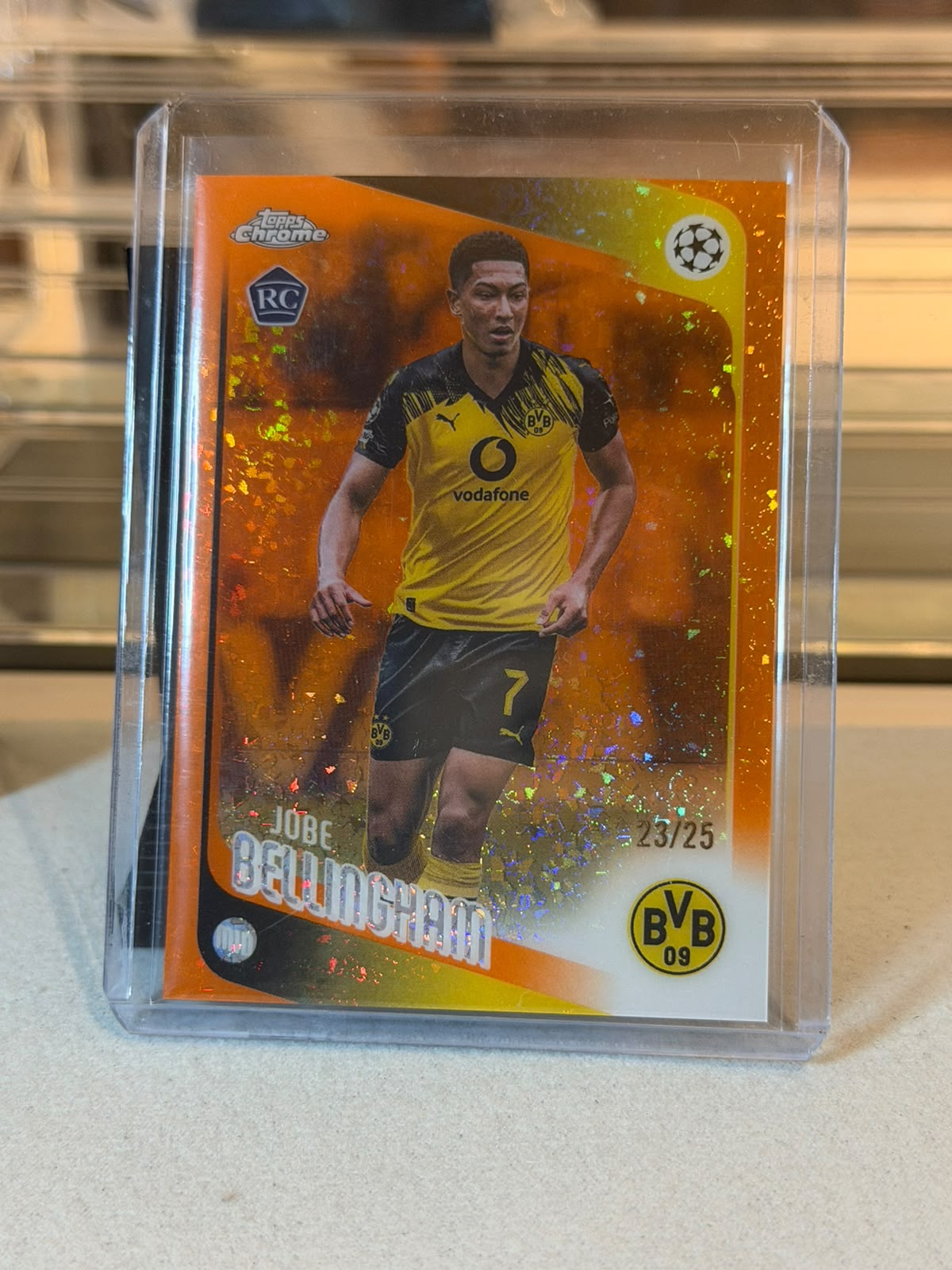 Jobe Bellingham 23/25 #5 Orange Refractor 2026 Topps Chrome UEFA Champions League - front