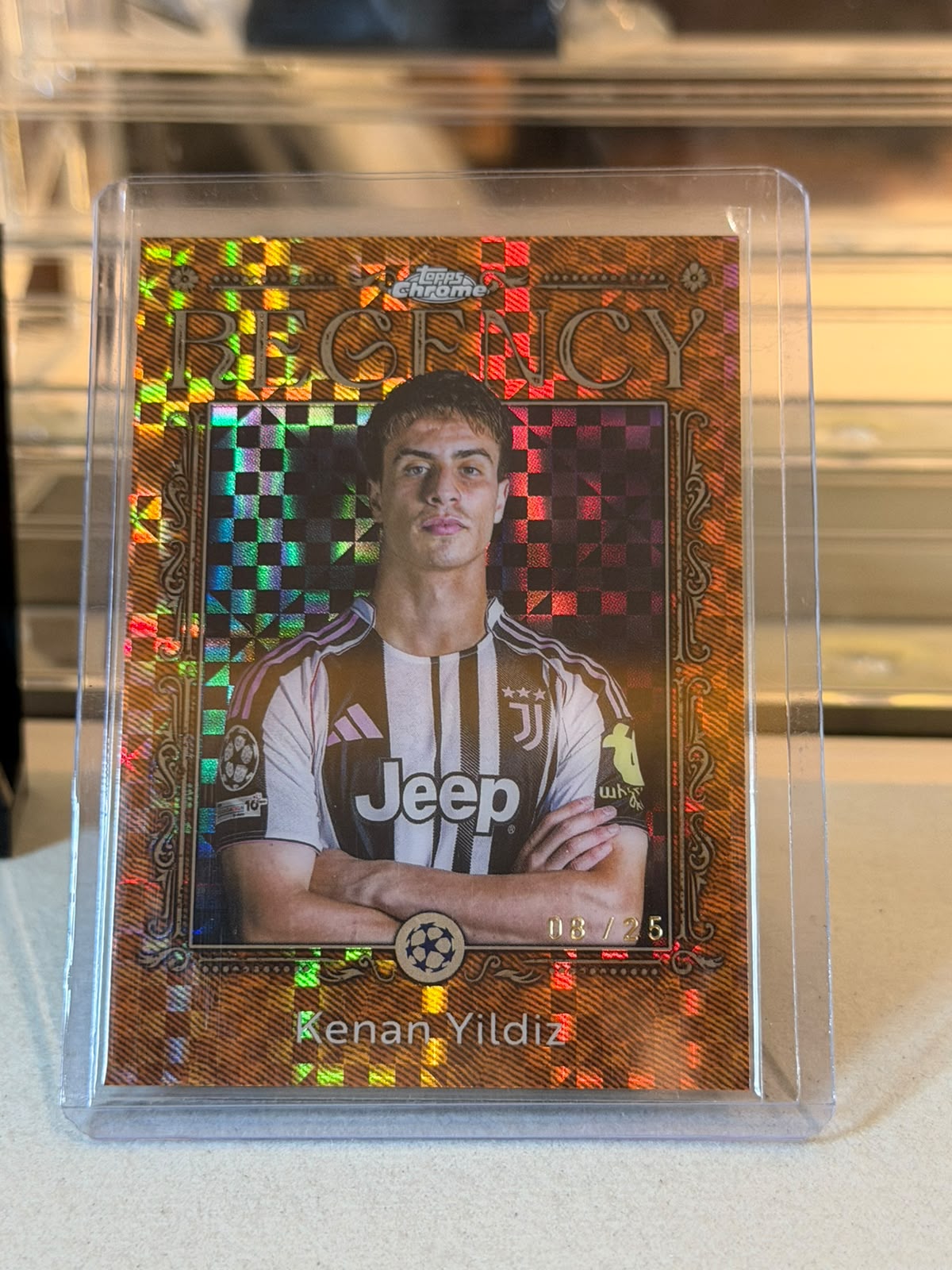 Kenan Yildiz 08/25 #RC-18 Regency 2025-26 Topps Chrome UEFA Champions League - front