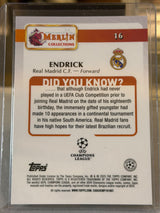 Endrick back - 2024/25 Topps Merlin UEFA Club Competitions base #16 64/75