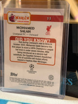 Mohamed Salah 108/199 Base #11, Pink Cracked Ice parallel – 2024/25 Topps Merlin, back