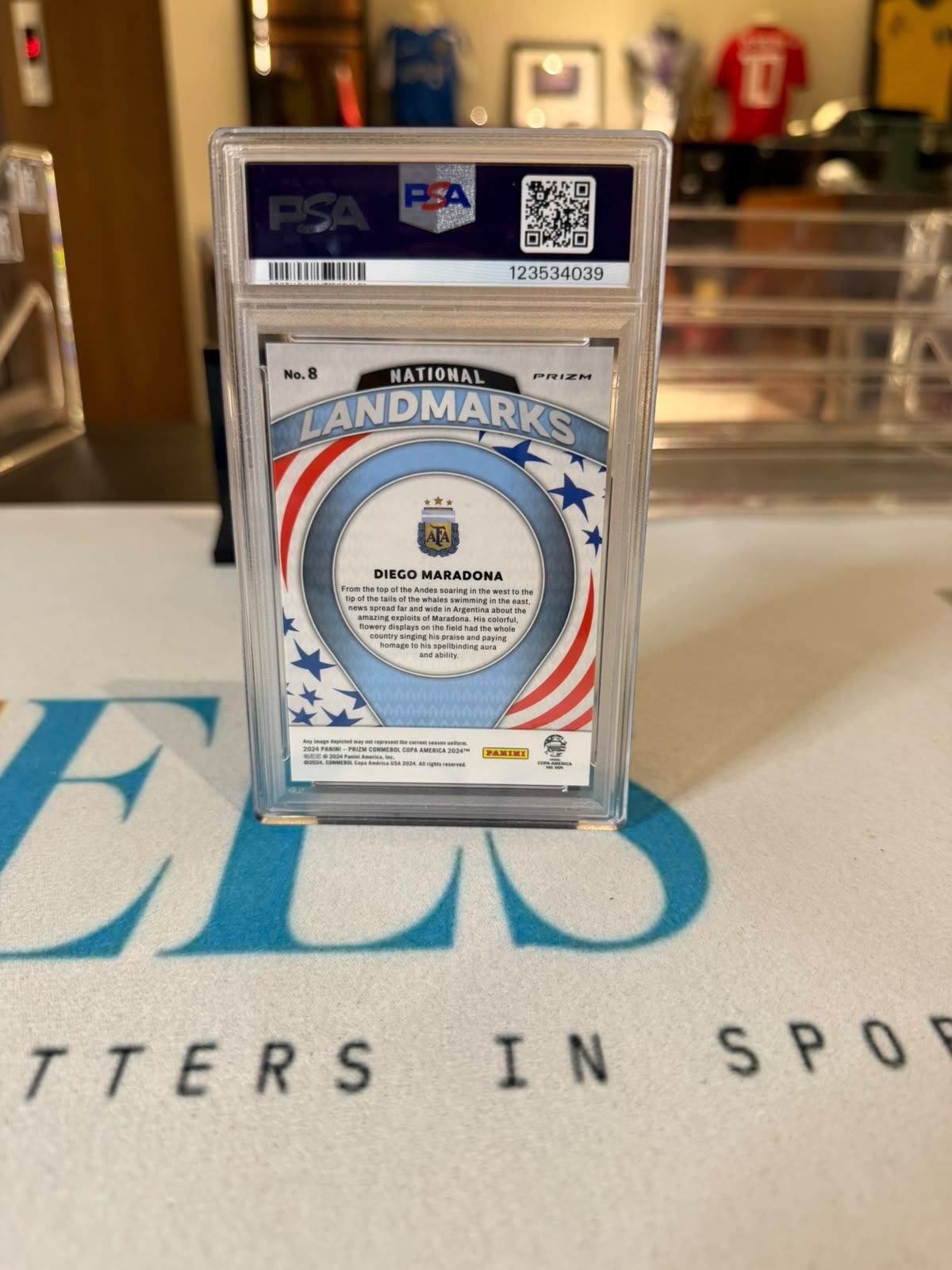 Diego Maradona National Landmarks #8 – Argentina trading card, back