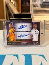 Olga Carmona & David Alaba front - 2024/25 Topps Deco UEFA Club Competitions One Club Dual Autograph 04/25