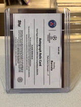 Bradley Barcola 211/299 Museum Autograph Relic Rose Quartz 2024/25 Topps Museum Collection UEFA – PSG trading card, back