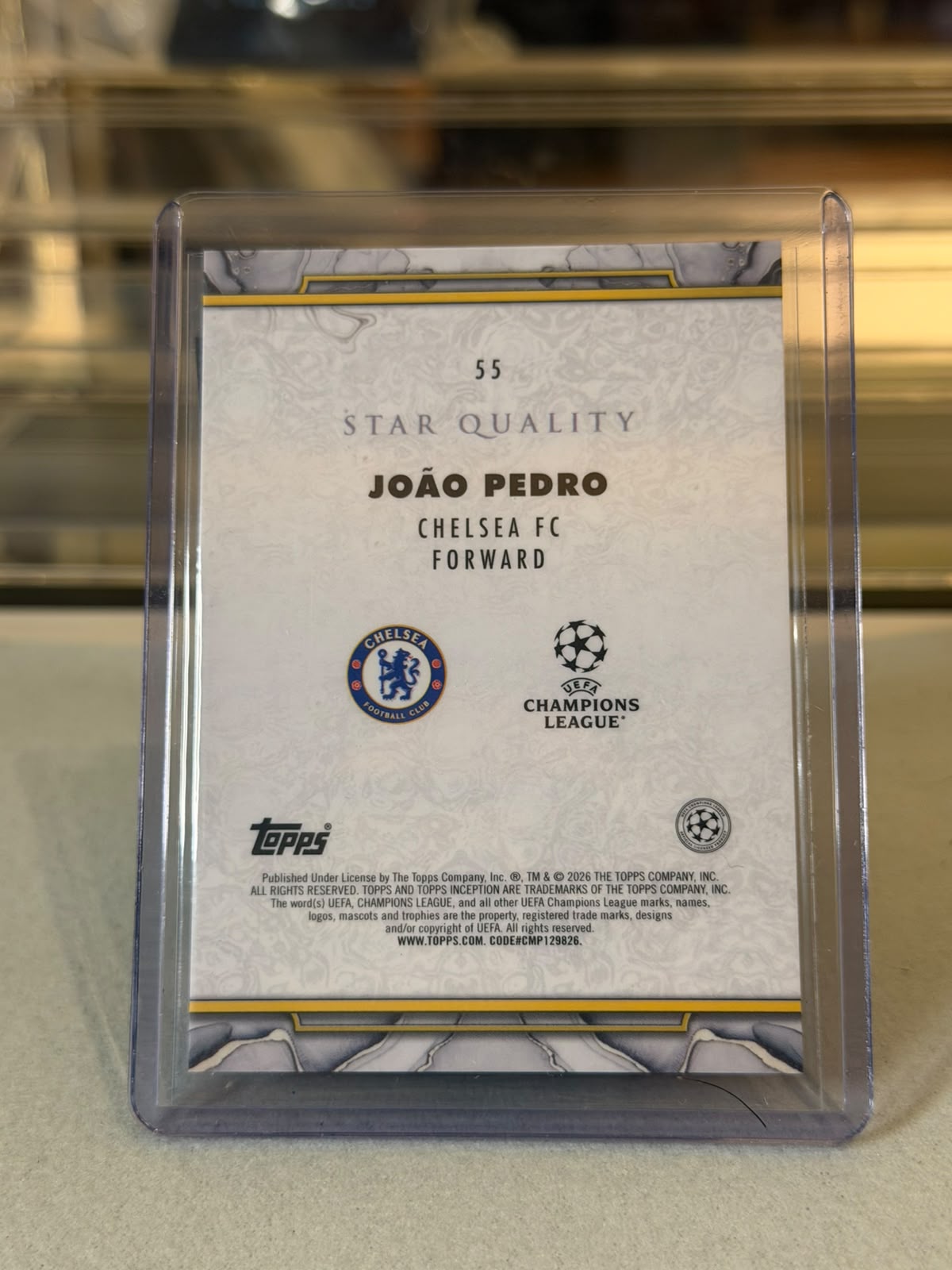 Joao Pedro Chelsea Topps Inception Star Quality card image B - C0000690