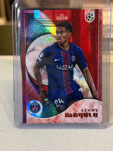 Senny Mayulu 2/5 Prodigy Red 2024/25 Topps Deco UEFA – PSG trading card, front