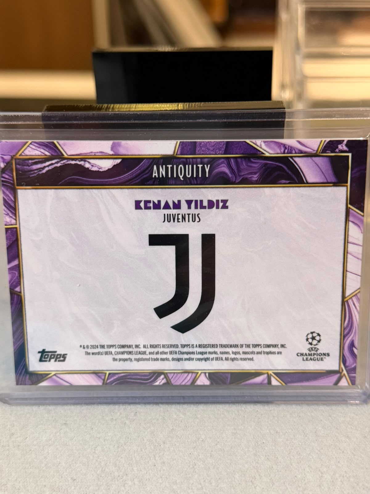 Kenan Yıldız back - 2024/25 Topps Deco UEFA Club Competitions 16/25