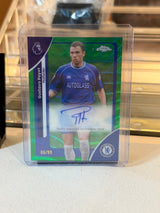 Gustavo Poyet - 2026 Topps Chrome Premier League Premier League Legend Authentic Autograph Green Wave CA-GP 86/99 - Front