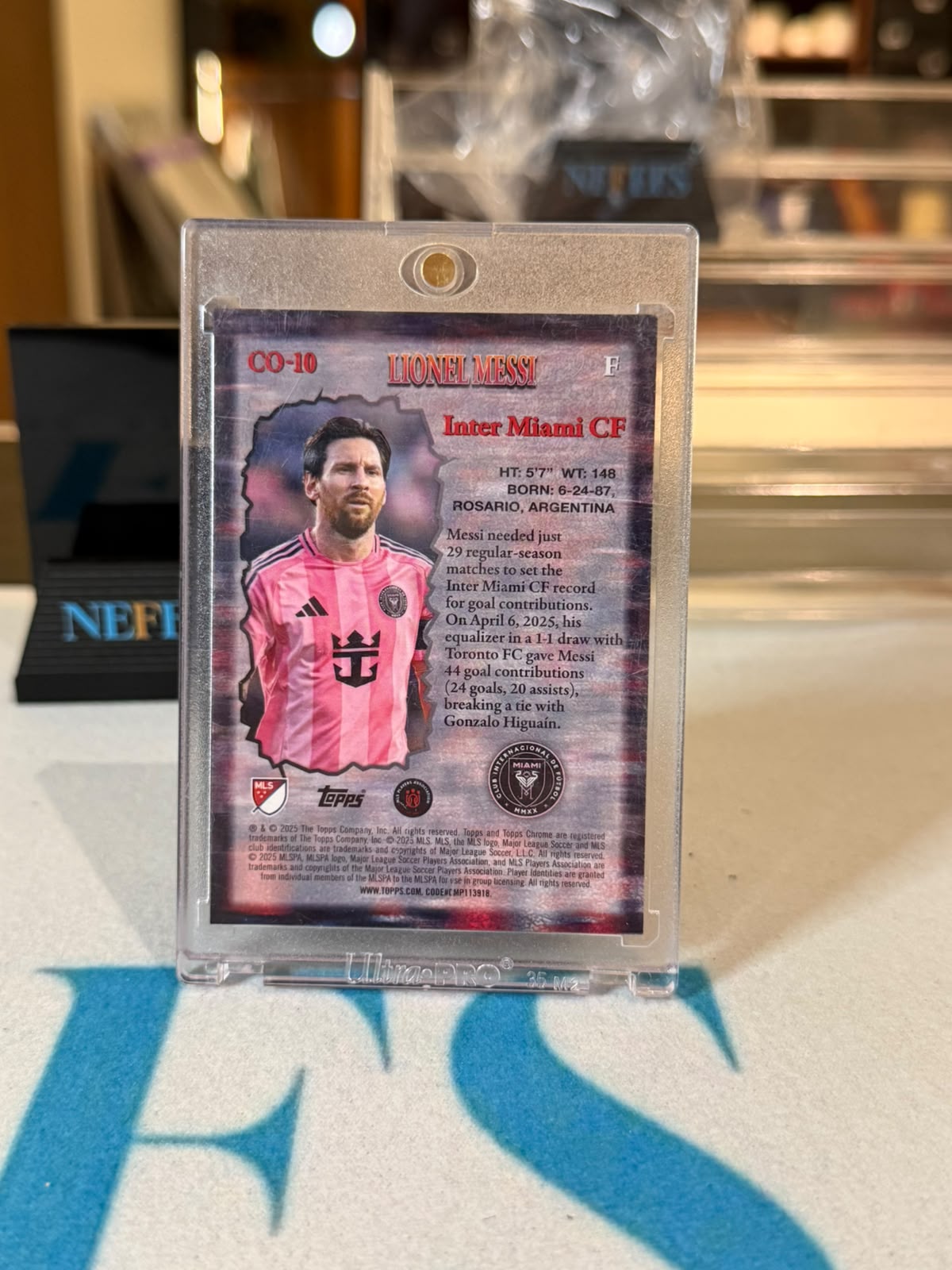 Lionel Messi back - 2025 Topps Chrome MLS Class of Their Own Black Refractor 03/10