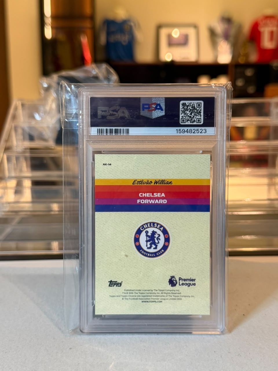 Estevao Willian Chelsea PSA Gem Mint 10 slab, certification 159482523