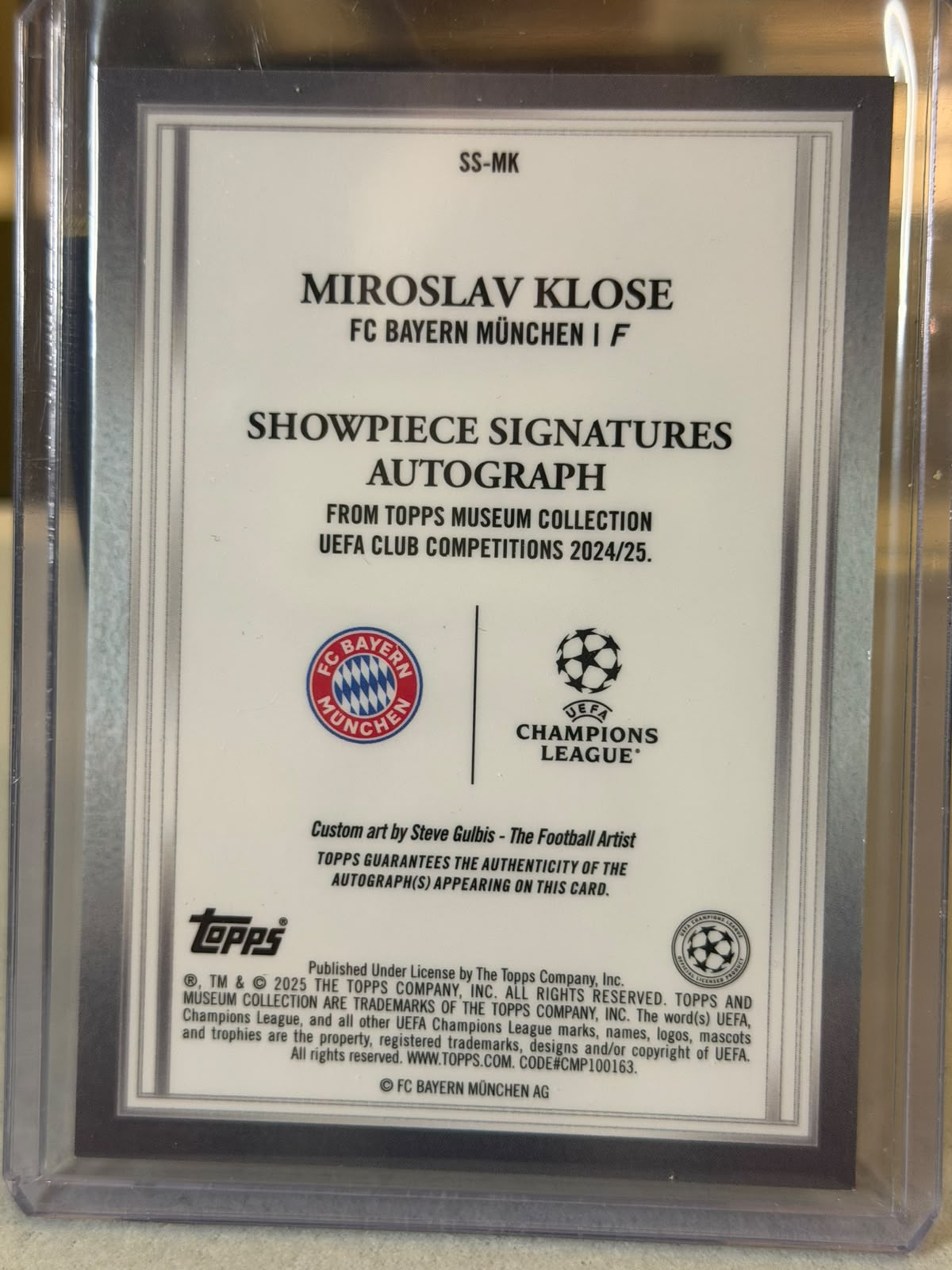 FC Bayern batch card SKU C0000473 back