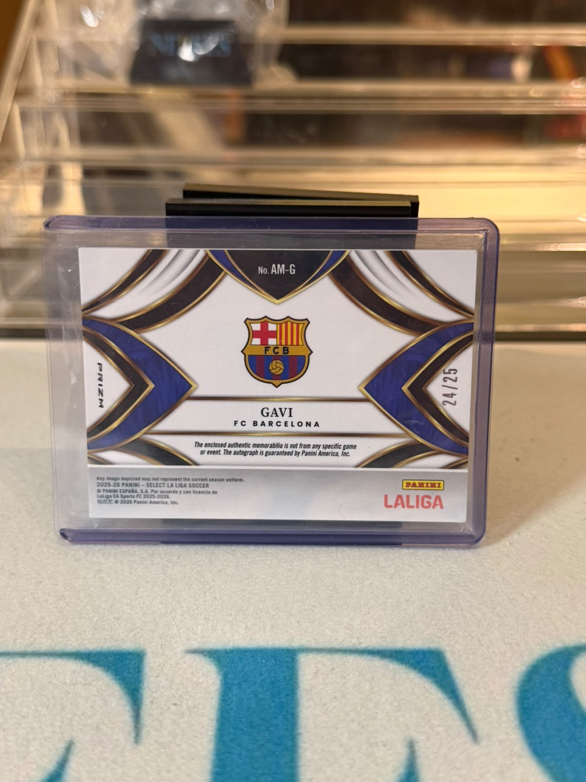 Gavi FC Barcelona Panini Select Auto Memorabilia card image B - C0000688