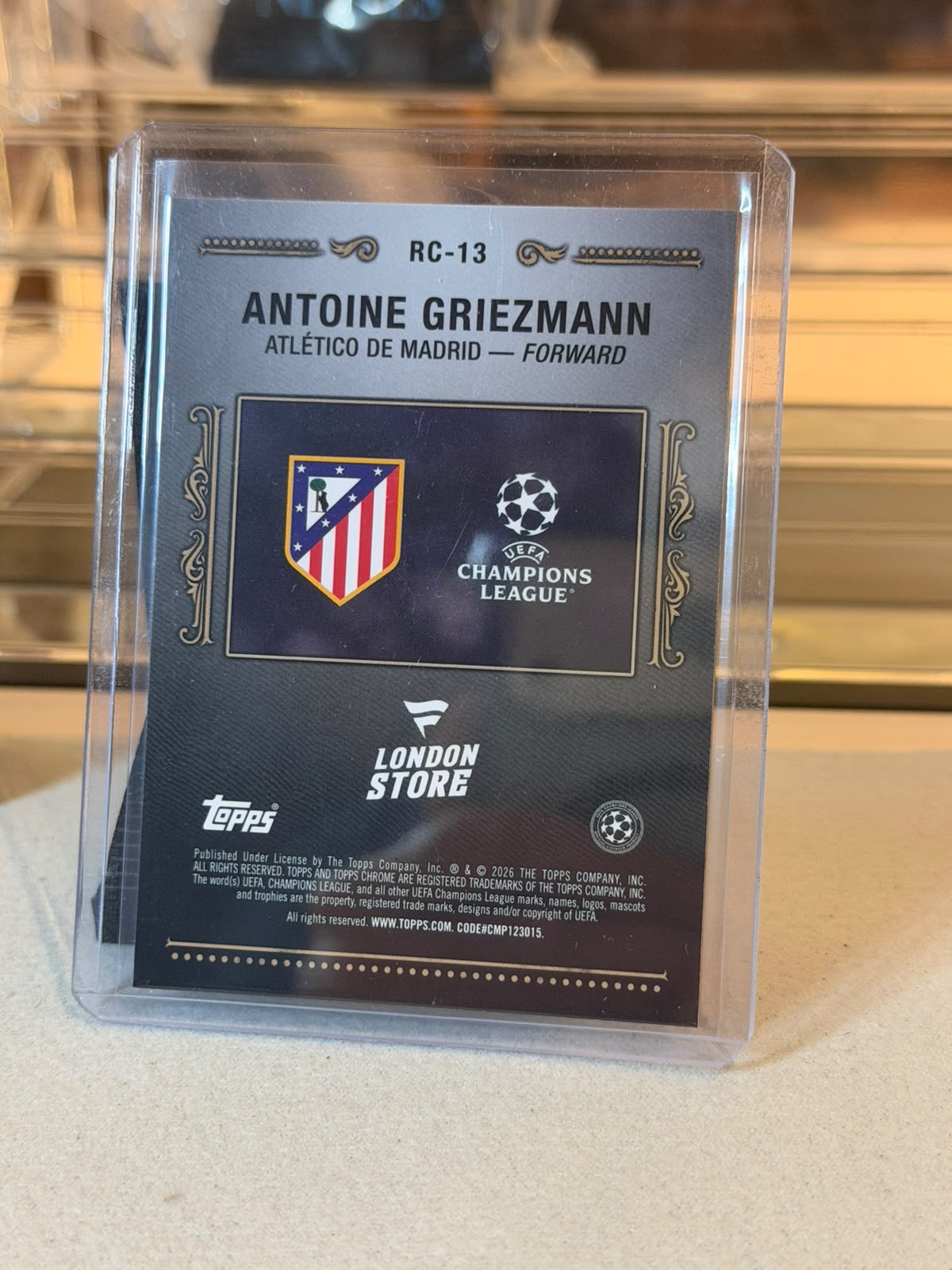 Antoine Griezmann 17/25 #RC-13 Regency 2026 Topps Chrome UEFA Champions League - back