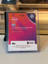 Gustavo Poyet Chelsea Authentic Autograph Card back, 2026 Topps Chrome Premier League Orange Cracked-Ice Parallel #CA-GP, serial 17/25