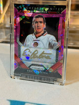 Eric Cantona Manchester United 2020-21 Panini Prizm Premier League Manchester United Signatures S-ECA autograph card front