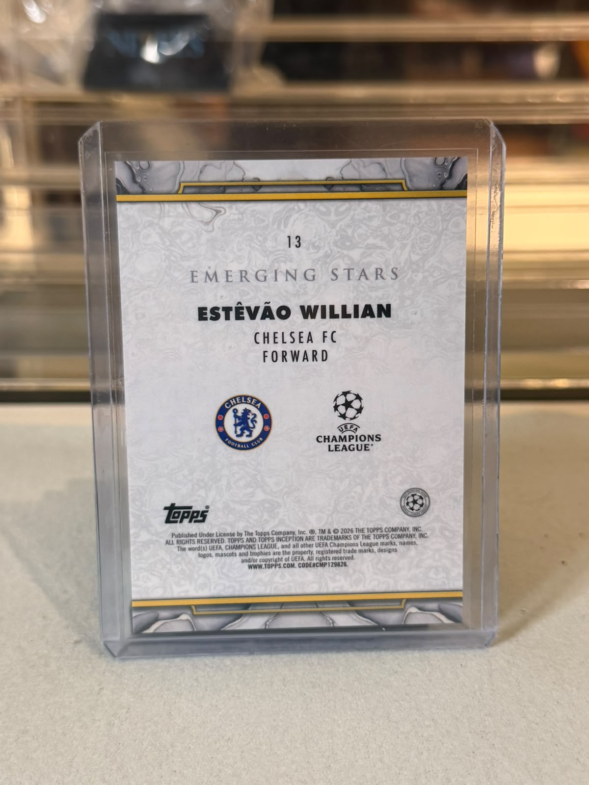 Estevao Willian Chelsea Topps Inception Emerging Stars rookie card image 1