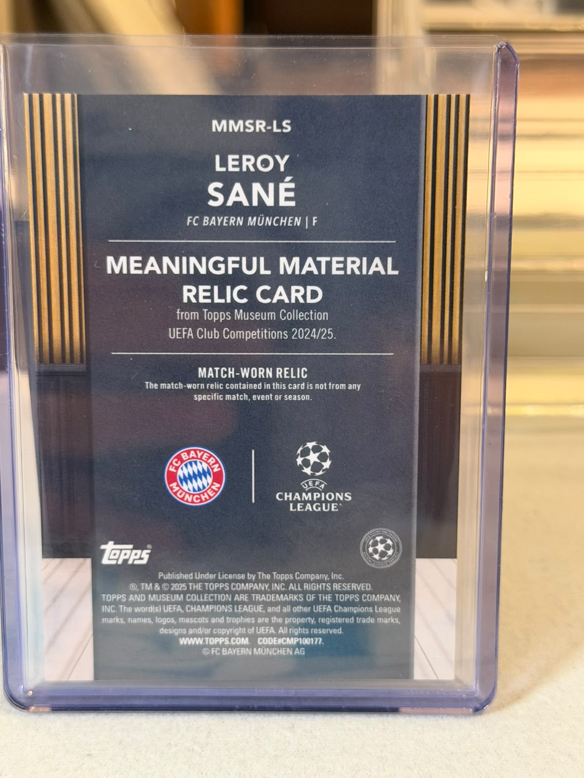 FC Bayern batch card SKU C0000457 back