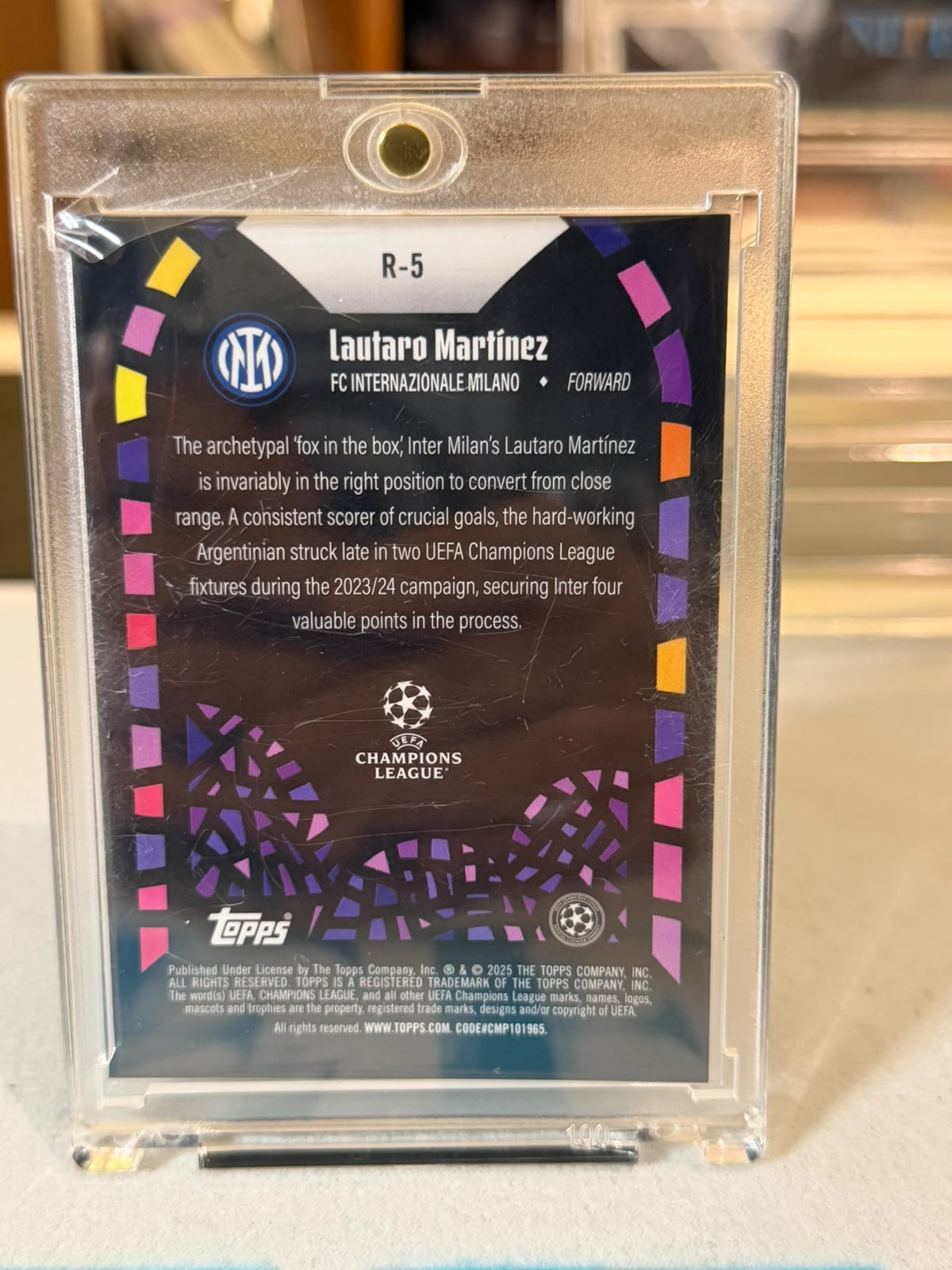 Lautaro Martínez back - 2024/25 Topps Merlin UEFA Club Competitions Renaissance R-5