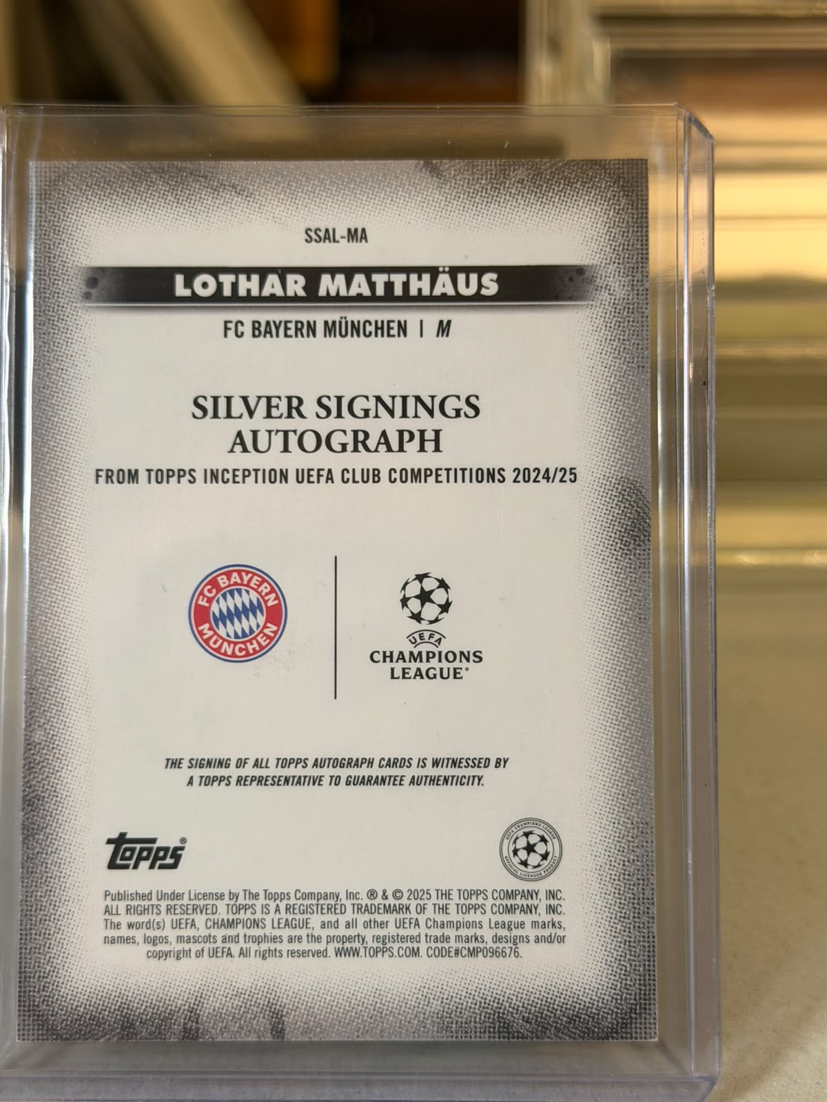 FC Bayern batch card SKU C0000459 back