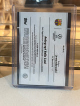 Robert Lewandowski - 2025 Topps Museum Collection UEFA Club Competitions Autograph Relic MAR-RL 11/25 - Back